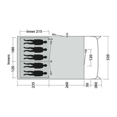 3. Outwell Denver 5 5 os. Zielony Namiot tunelowy