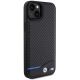 4. Etui BMW Leather Carbon na iPhone 15 Plus - czarne