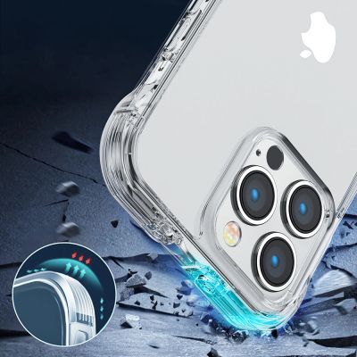 3. Joyroom Defender Series etui pokrowiec do iPhone 14 Plus pancerna obudowa z haczykami podstawką przezroczysty (JR-14H3)