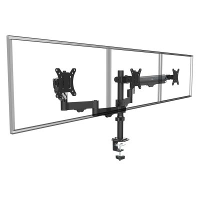 28. MACLEAN UCHWYT NA 3 MONITORY, SPRĘŻYNA GAZOWA, 17"-27", 2-8KG, CZARNY MC-137