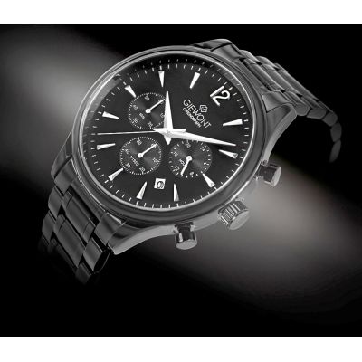 2. Zegarek Męski Giewont Chronograph Sapphire Czarny GW6310-B1