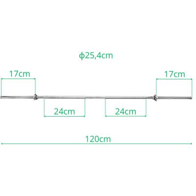 10. GRYF PROSTY 120 CM ENERO FIT fi25,4