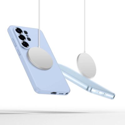 4. Etui Tech-Protect Silicone MagSafe na Samsung Galaxy S26 Ultra - niebieskie