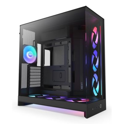 11. NZXT OBUDOWA H9 FLOW RGB+ MIDI TOWER Z OKNEM CZARNA