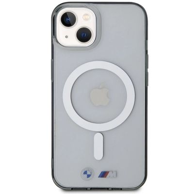 3. Etui BMW Silver Ring MagSafe na iPhone 14 Plus - przezroczyste