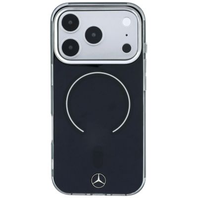 3. Etui Mercedes Double Layer Iconic Logo MagSafe na iPhone 18 Pro Max / 17 Pro Max - czarne