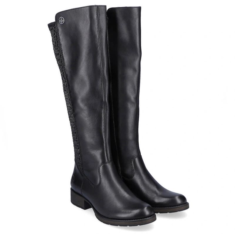 36. Kozaki skórzane Rieker W Z9591-00 czarne 