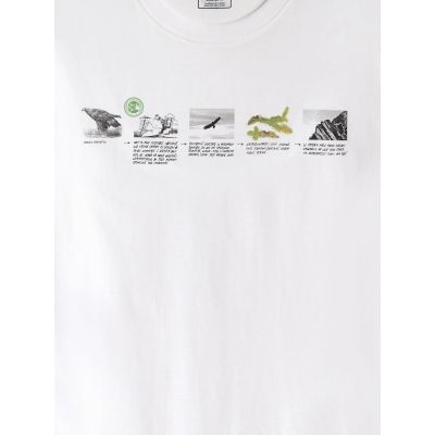 6. T-shirt regular z nadrukiem męski 4F 4FKAW26TTSHM4476-10S