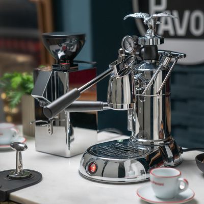 9. La Pavoni Ekspres do kawy Dźwignia ręczna Milano srebrny