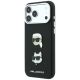 2. Etui Karl Lagerfeld Saffiano with Karl & Choupette Heads Pins & Logo na iPhone 18 Pro Max / 17 Pro Max - czarne