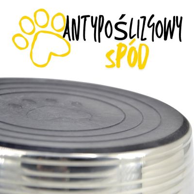 3. MISKA DLA PSA I KOTA STAL NIERDZEWNA 17CM GUMOWANA PODSTAWA DOGS COLLECTION