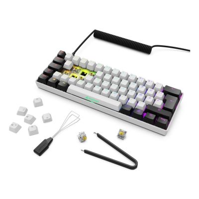 8. Klawiatura Sharkoon Gaming Keyboard Skiller SGK50S4 Gen2 biało-żółte RGB