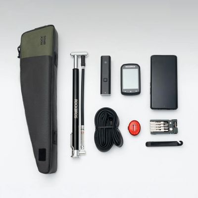 3. Torba rowerowa Rockbros DB005 na górną rórę ramy 0,9L - czarno-zielona