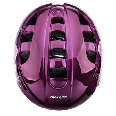 22. Kask rowerowy Meteor KS08 Pink Butterflies 24900-24901