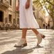 11. Skórzane sandały damskie zabudowane beżowe Remonte Rieker R8777-60