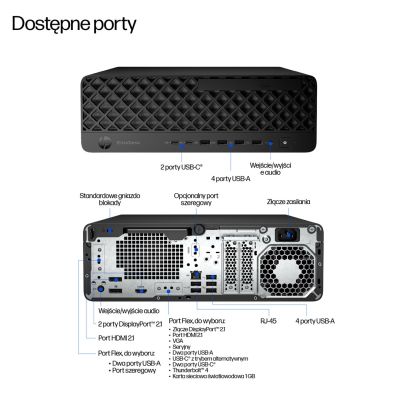 208. HP EliteDesk 8 SFF G1i AI Intel Core Ultra 5 235 16 GB DDR5-SDRAM 512 GB SSD Windows 11 Pro PC AI PC Czarny