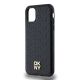 6. Etui DKNY Leather Monogram Pattern Metal Logo MagSafe na iPhone 11 / Xr - czarne