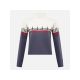 6. Sweter damski ROSSIGNOL W PATTERNED TN SWEATER niebieski