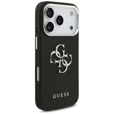 4. Etui Guess Grained Big 4G Classic Logo na iPhone 17 Pro - czarne
