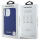 8. Etui Karl Lagerfeld FW Metal Plate MagSafe na iPhone 16 Pro - niebieskie
