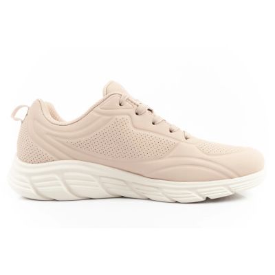 4. Skechers Bobs B Flex buty sportowe sneakersy damskie modne beżowe