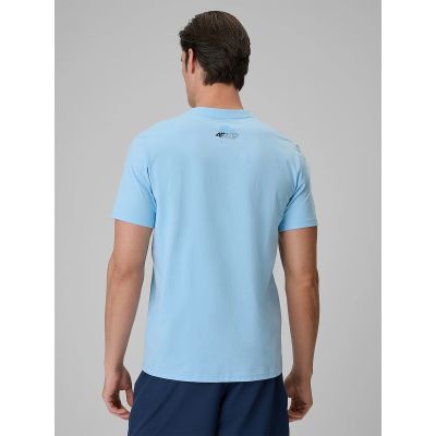 2. T-shirt regular z nadrukiem męski 4F 4FRSS26TTSHM4291-34S