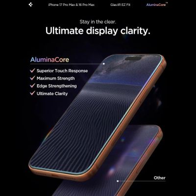 5. Szkło hartowane Spigen Glas.tR EZ Fit na iPhone 16 Pro Max / 17 Pro Max - 2 szt.