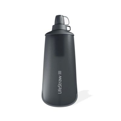Butelka z filtrem Lifestraw Peak Series Flex Squeeze Bottle 1L - dark grey