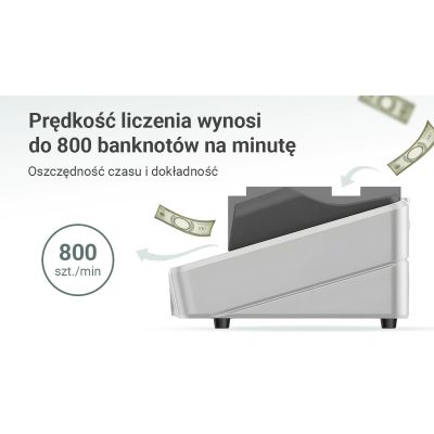 8. Extralink LockStar MG X-300 | Profesjonalna liczarka nominałowa do banknotów | UV, IR
