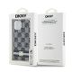 8. Etui DKNY IML Checkered Mono Pattern & Printed Stripes MagSafe na iPhone 15 Plus / 14 Plus - czarne