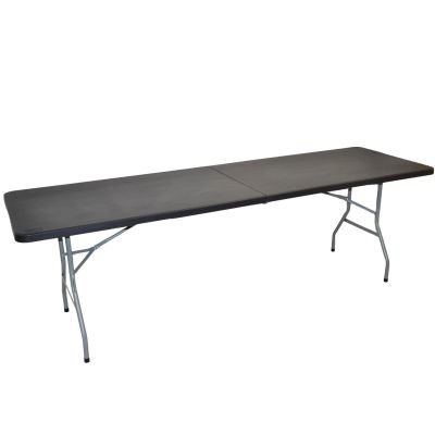 19. STÓŁ CATERINGOWY SKŁADANY W WALIZKĘ 240x74x74CM 150KG CZARNY