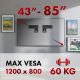 12. Uchwyt do TV Maclean, kompatybilny z telewizorami Samsung QLED, 43"-85", max. 60kg, MC-806 N