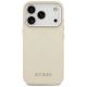 3. Etui Guess Peony Hot Stamp Script MagSafe na iPhone 17 Pro - beżowe