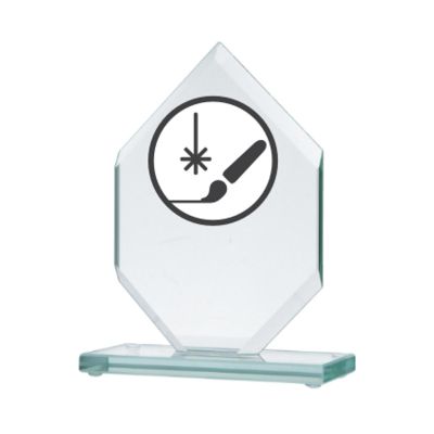 2. Trofeum szklane grawerowane + wypełnienie farbą