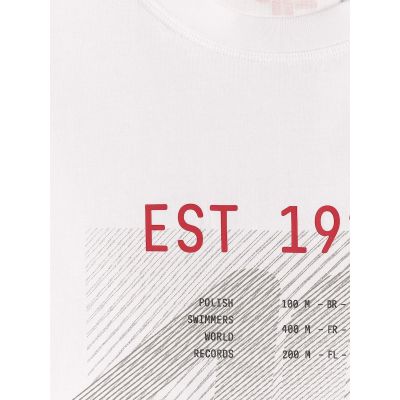 7. T-shirt regular z nadrukiem męski 4F 4FRSS26TTSHM4039-10S