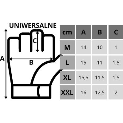 7. RĘKAWICE TRENINGOWE FITNESS UNIWERSALNE R.XL ENERO FIT