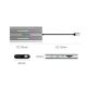 3. Stacja dokująca USB-C Orico XCR 12w1 RGB 3x USB-A USB-C PD 100W HDMI 4K VGA RJ45 Gigabit czytnik kart SD i microSD - srebrna