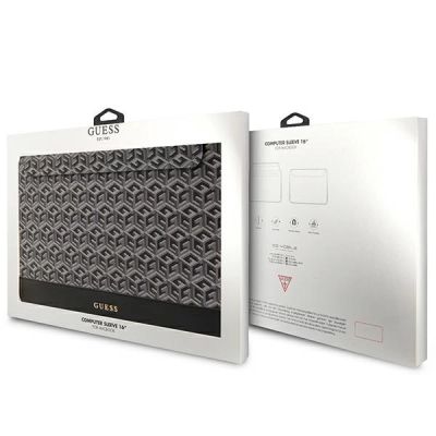 4. Pokrowiec Guess GCube Stripes na laptopa 16" - czarny