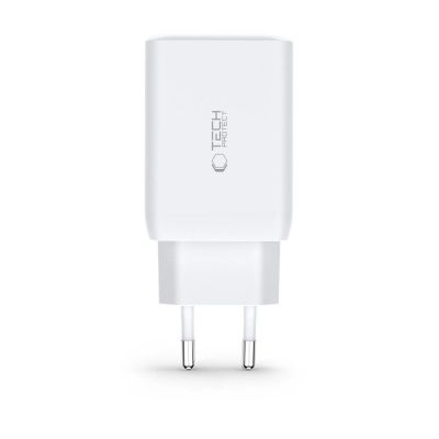 3. Ładowarka Tech-Protect C65W sieciowa 2x USB-C PD 65W / USB-A QC 3.0 - biała