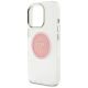 6. Etui Guess IML Metal Colored Circle Classic Logo MagSafe na iPhone 16 Pro - różowe