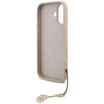 6. Etui Guess 4G Charms Collection MagSafe na iPhone 17 - różowe