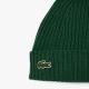 2. Czapka zimowa wełniana Lacoste Ribbed Wool Beanie Zielona - RB0001-132
