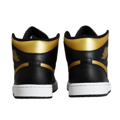 7. Buty do koszykówki Air Jordan 1 Mid (GS) Black/Metallic Gold - DQ8426-071