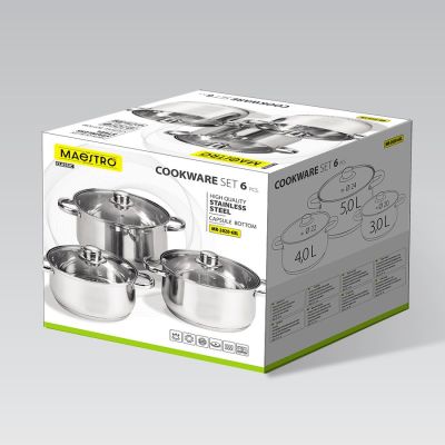 3. Zestaw garnków 6 el. MR-2020-6XL MAESTRO