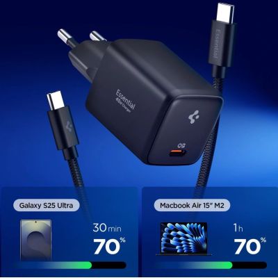2. Ładowarka sieciowa Spigen EE451EU Essential USB-C 45W - czarna