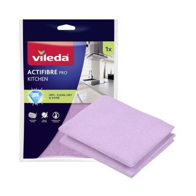 2. Mop płaski Vileda Ultramax Box z zestawem kuchennym | rękawiczki Universal 1 para+ściereczka Actifibre Pro kuchenna 1szt.