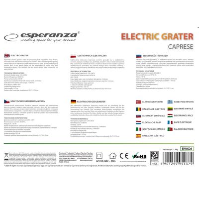 13. Szatkownica elektryczny Esperanza CAPRESE EKM026 (150W; kolor biały)