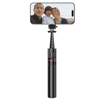 8. Selfie stick Tech-Protect L06S Bluetooth magnetyczny z MagSafe, pilotem, tripodem do 82cm i głowicą 360 - czarny