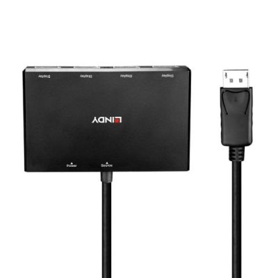 3. Lindy 38431 huby i koncentratory DisplayPort Czarny