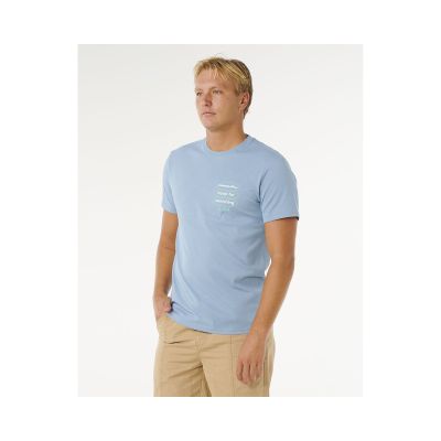 2. Koszulka męska RIP CURL Vaporcool Search 3 Stacks Tee niebieska